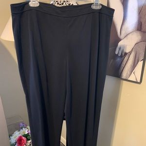 St John Collection Black Slacks Slit Ankle Sz 14